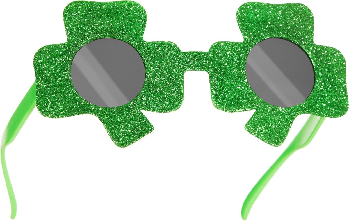 dressforfun - St. Patrick’s Day Pretbril klaverbladeren met getinte glazen   - verkleedkleding kostuum halloween verkleden feestkleding carnavalskleding carnaval feestkledij partykleding - 302555