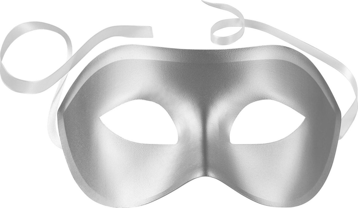 dressforfun - Venetiaans masker eenkleurig zilver  -  verkleedkleding kostuum halloween verkleden feestkleding carnavalskleding carnaval feestkledij partykleding - 303535