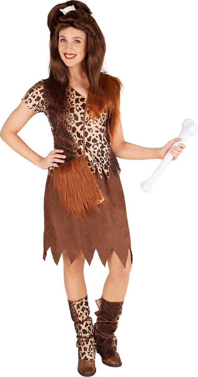 dressforfun - Vrouw uit het stenen tijdperk S  -  verkleedkleding kostuum halloween verkleden feestkleding carnavalskleding carnaval feestkledij partykleding - 301334