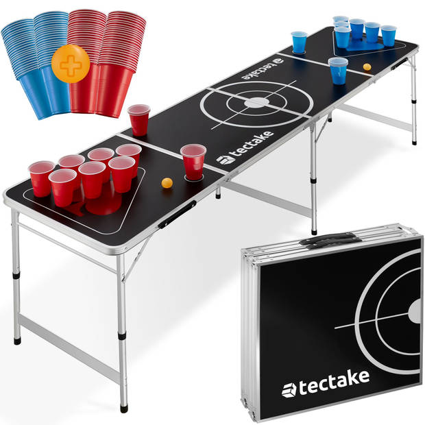 tectake® - Bierpongtafel Brews & Throw - incl bekers en ballen