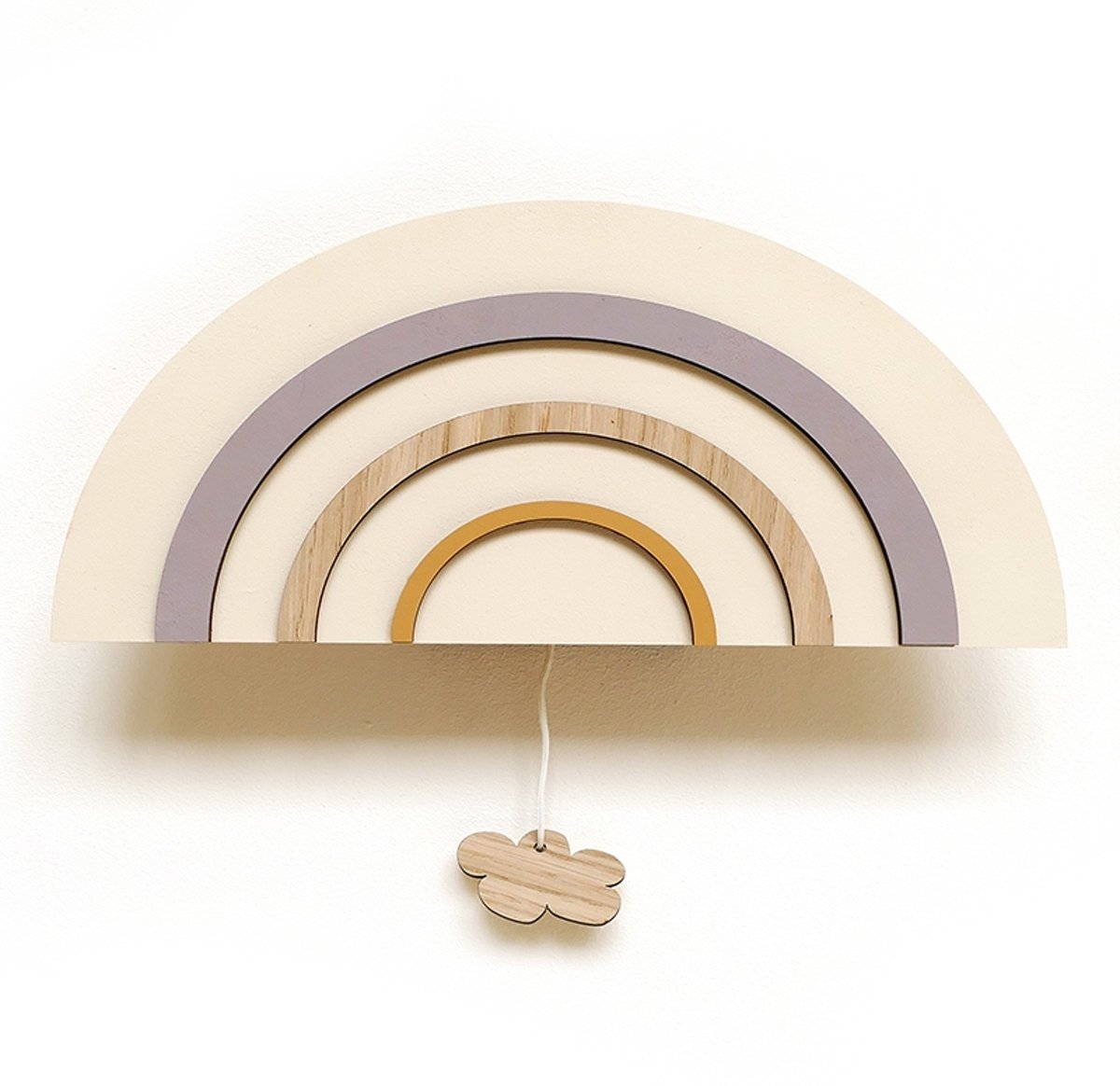 Ted and Tone muziekdoosje regenboog beige