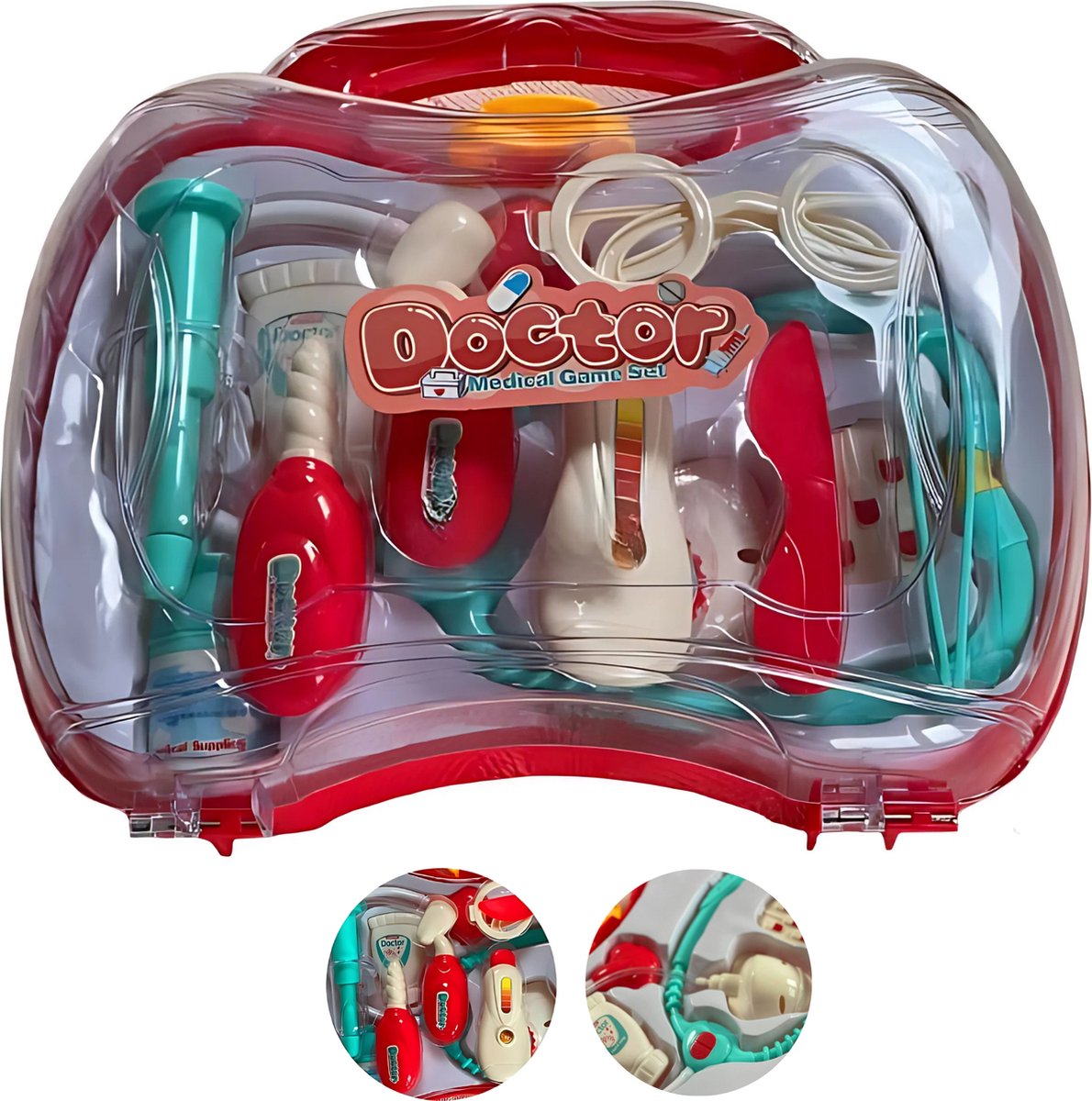 Dokterset Speelgoed - 11 delig - Speelgoeddokterset - Gereedschap - Thermometer- Doktersset - Dokterskoffer - Speelgoed - Vanaf 1 jaar - Educatief - Ontwikkeling