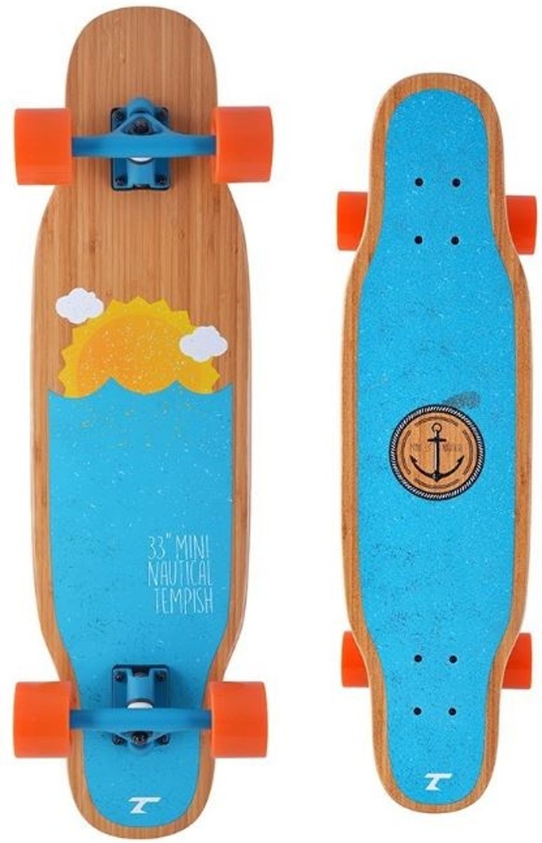 Tempish Longboard Mini Nautical 84 X 23 Cm Blauw