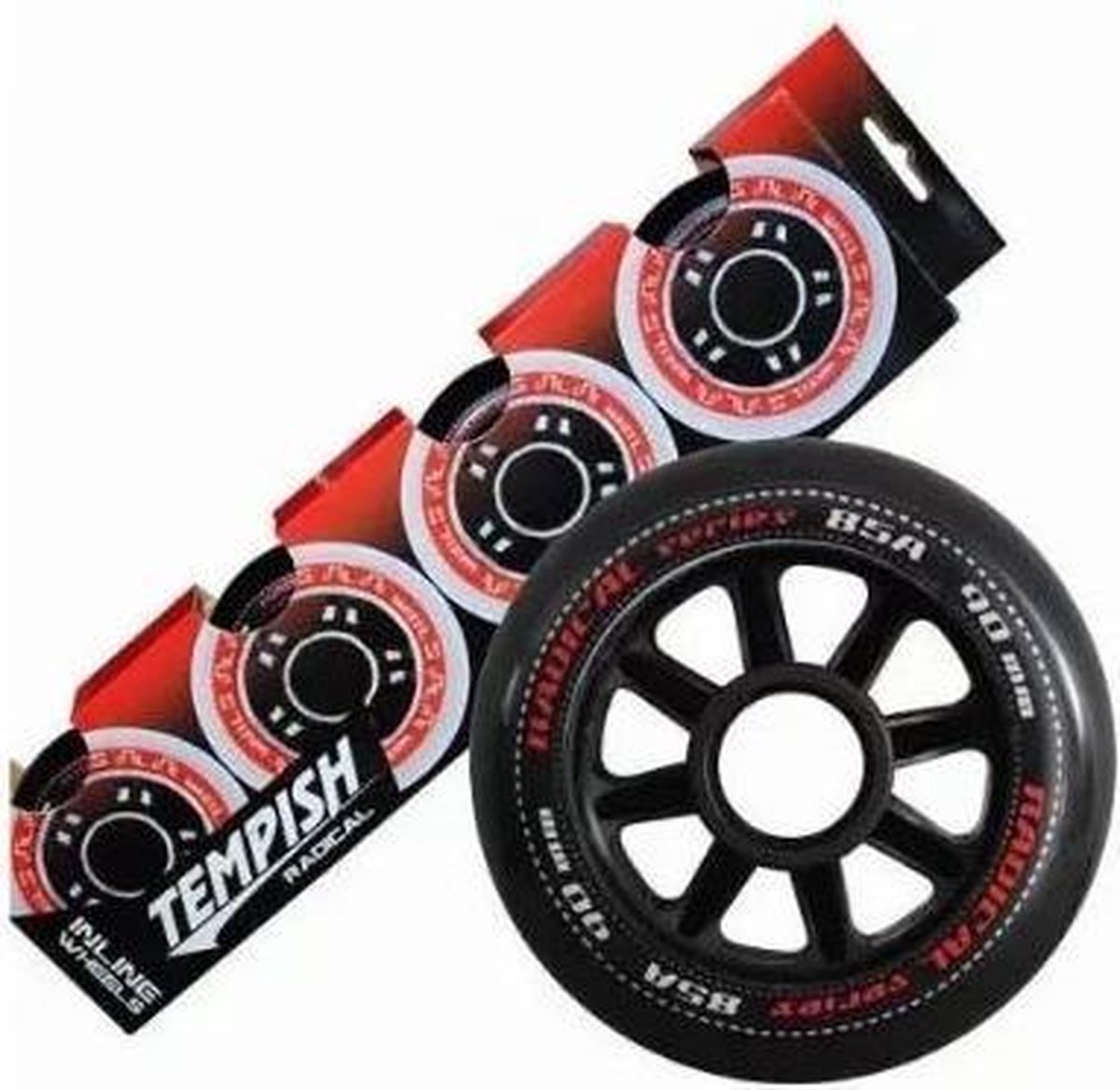 Tempish Skatewielen Radical 90 Mm / 85a Zwart 4 Stuks