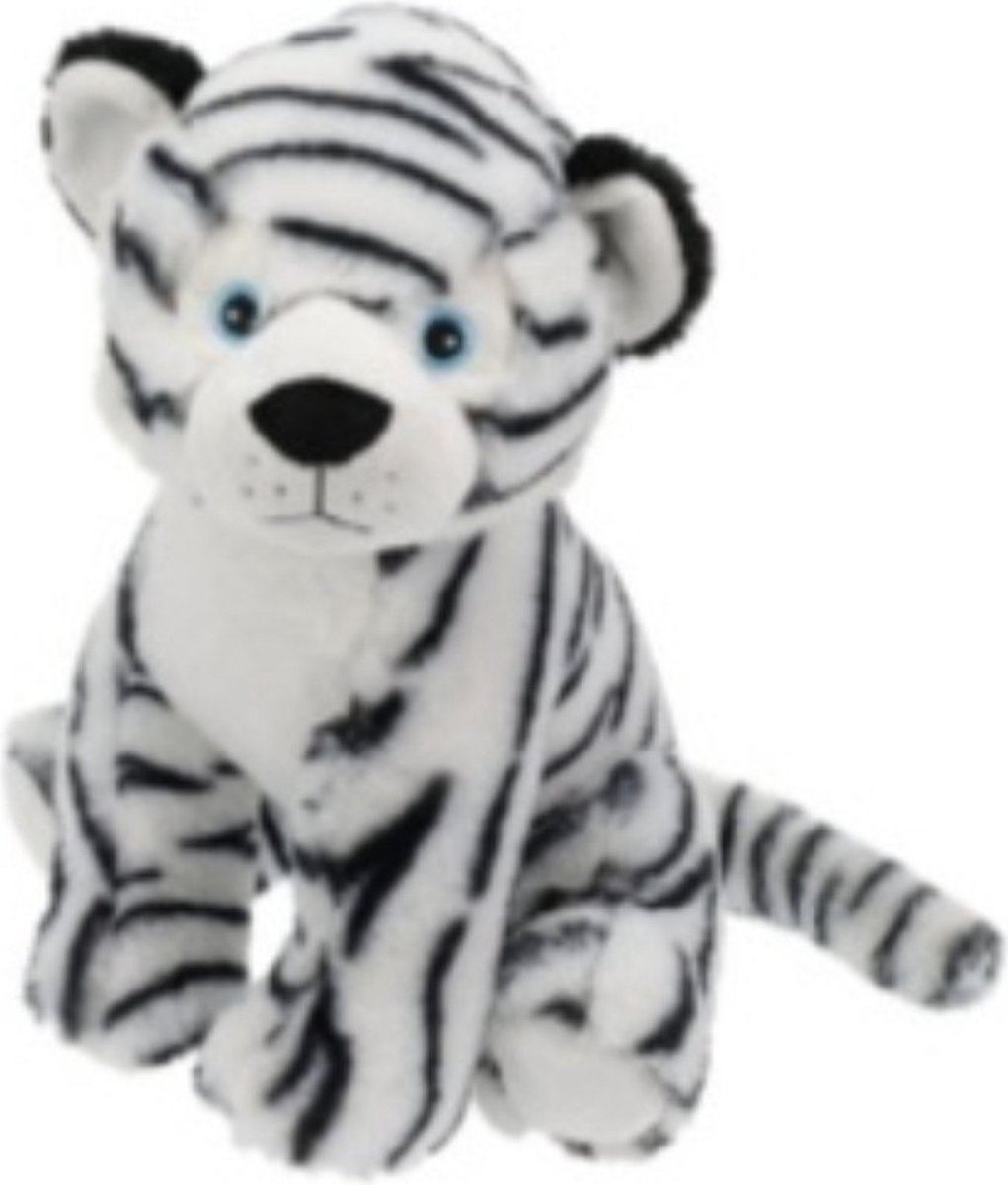 Superzachte Pluche Knuffel - Witte Tijger - 25 cm - Knuffeldier - Knuffel - Pluche