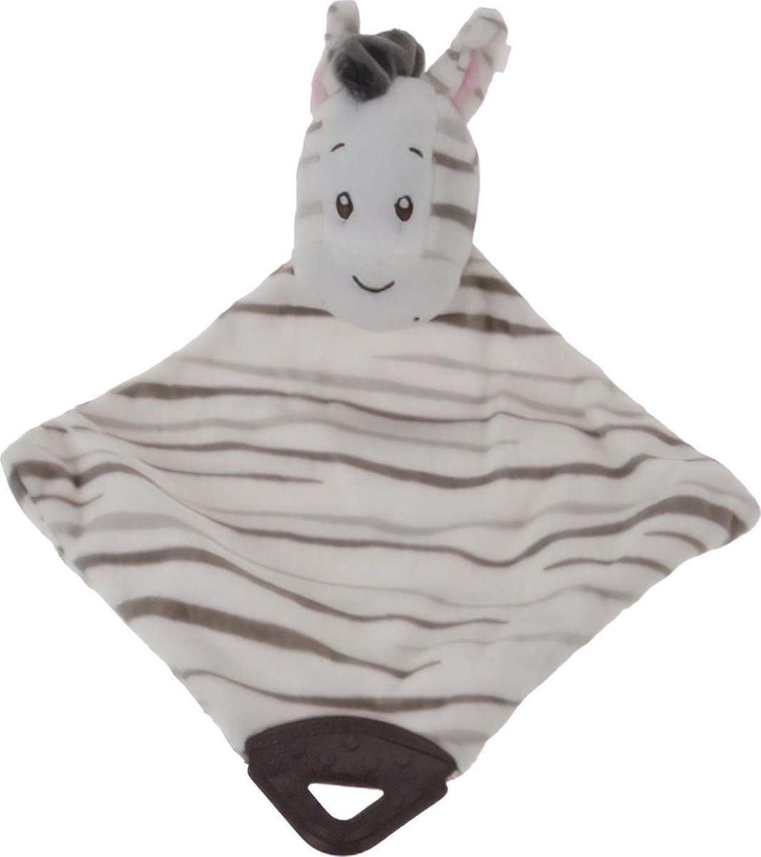 Tender Toys Knuffeldoekje Met Bijtring - Zebra - 30 Cm