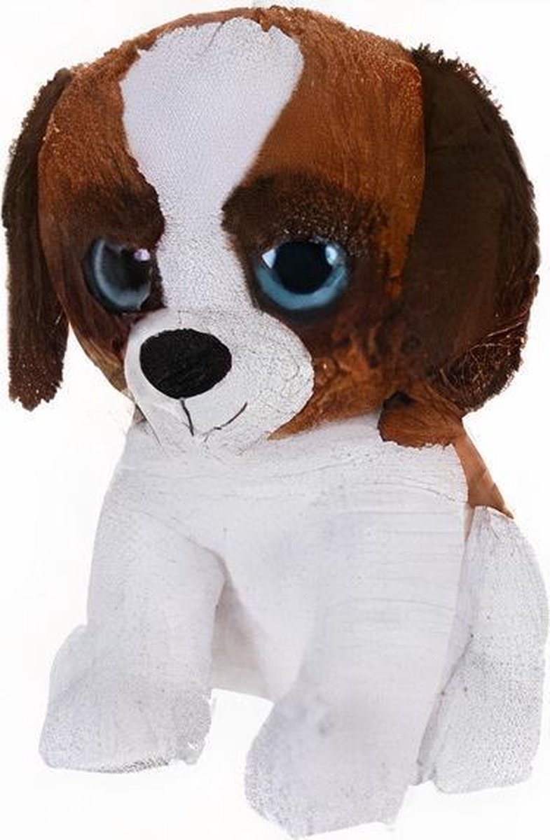 Tender Toys Knuffelhond Junior 60 Cm Pluche Bruin/wit