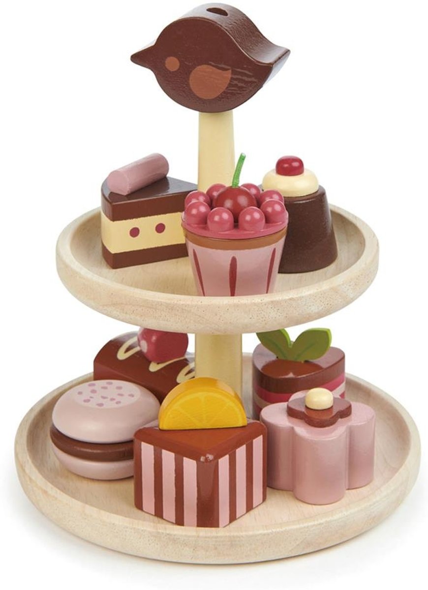 Tender Toys Mini Etagère Met Bonbons Hout Junior 9-delig