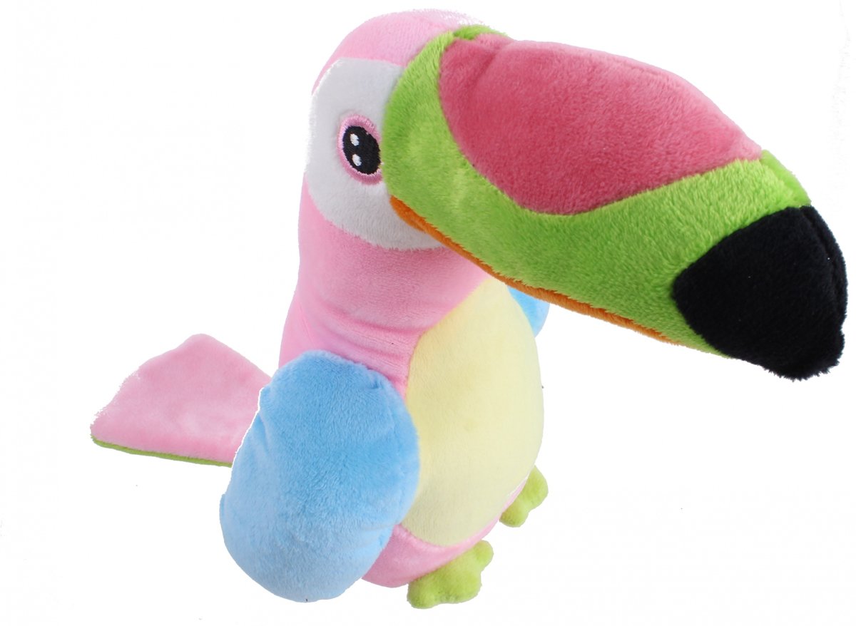 Tender Toys Pluchen Knuffeltoekan 23 Cm Roze