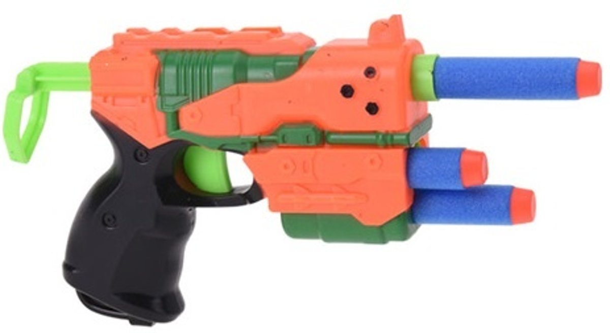 Tender Toys Speelgoedpistool Oranje 4-delig