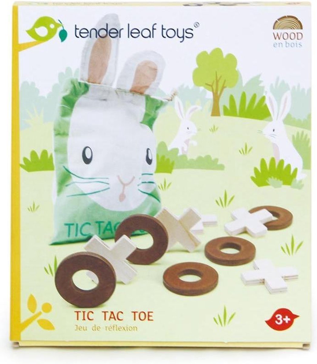 Tender Toys Tic Tac Toe Hout Junior 16,5 X 30,5 X 0,5 Cm 11-delig