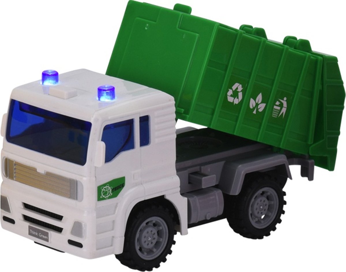 Tender Toys Vuilniswagen 16 X 7 X 11 Cm Groen