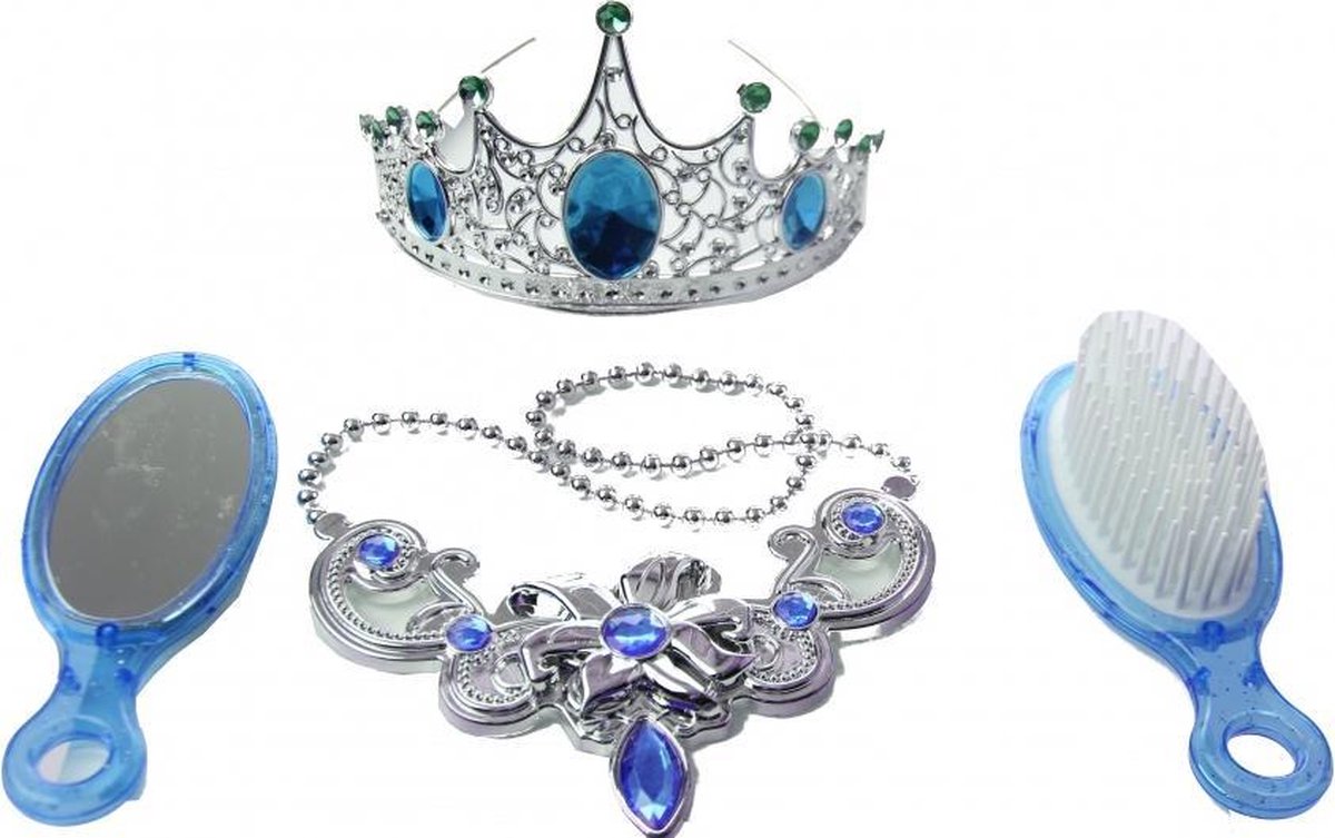 accessoiresset prinses meisjes 4-delig blauw