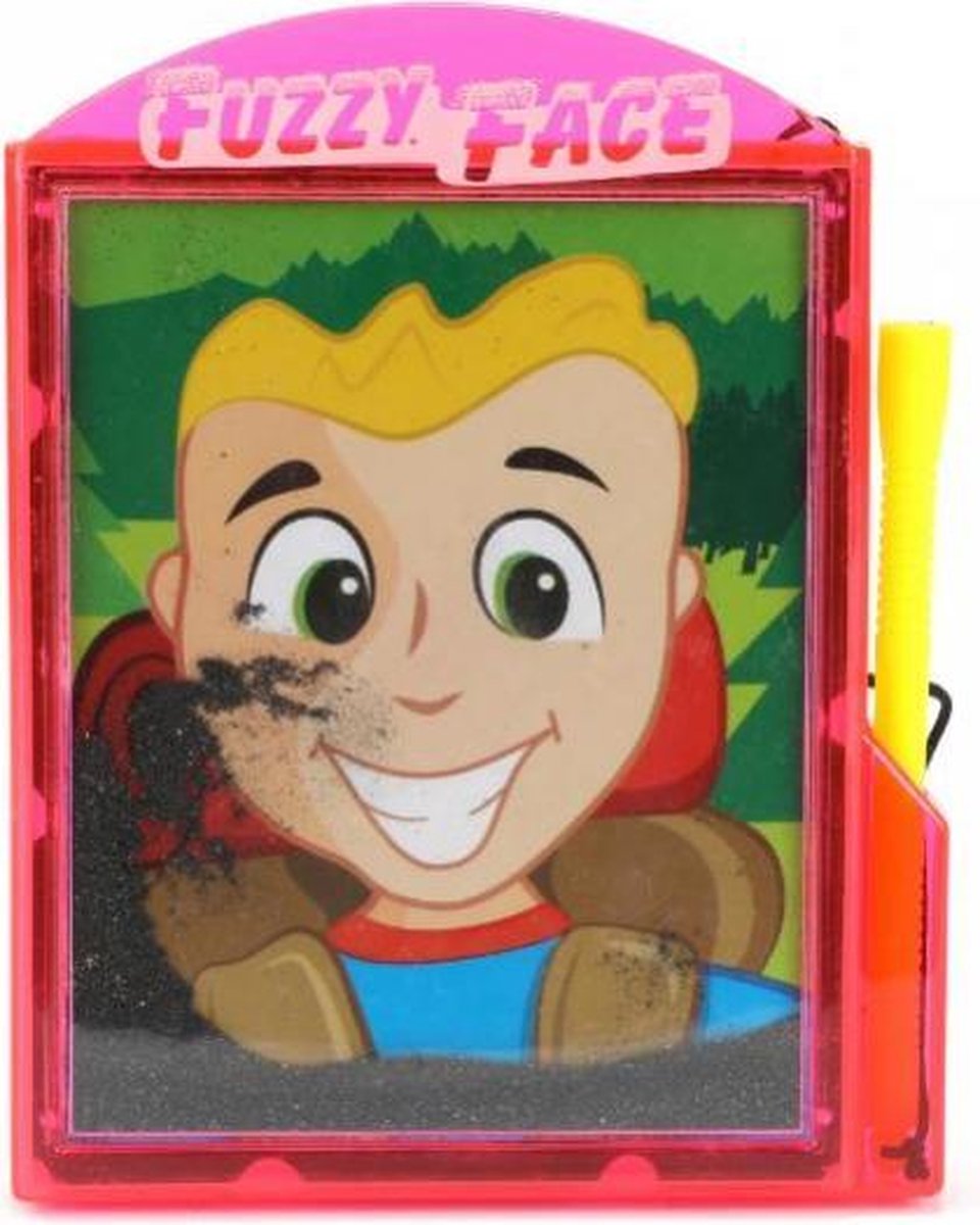 tekenbord Magnetic Fuzzy Face junior rood 2-delig