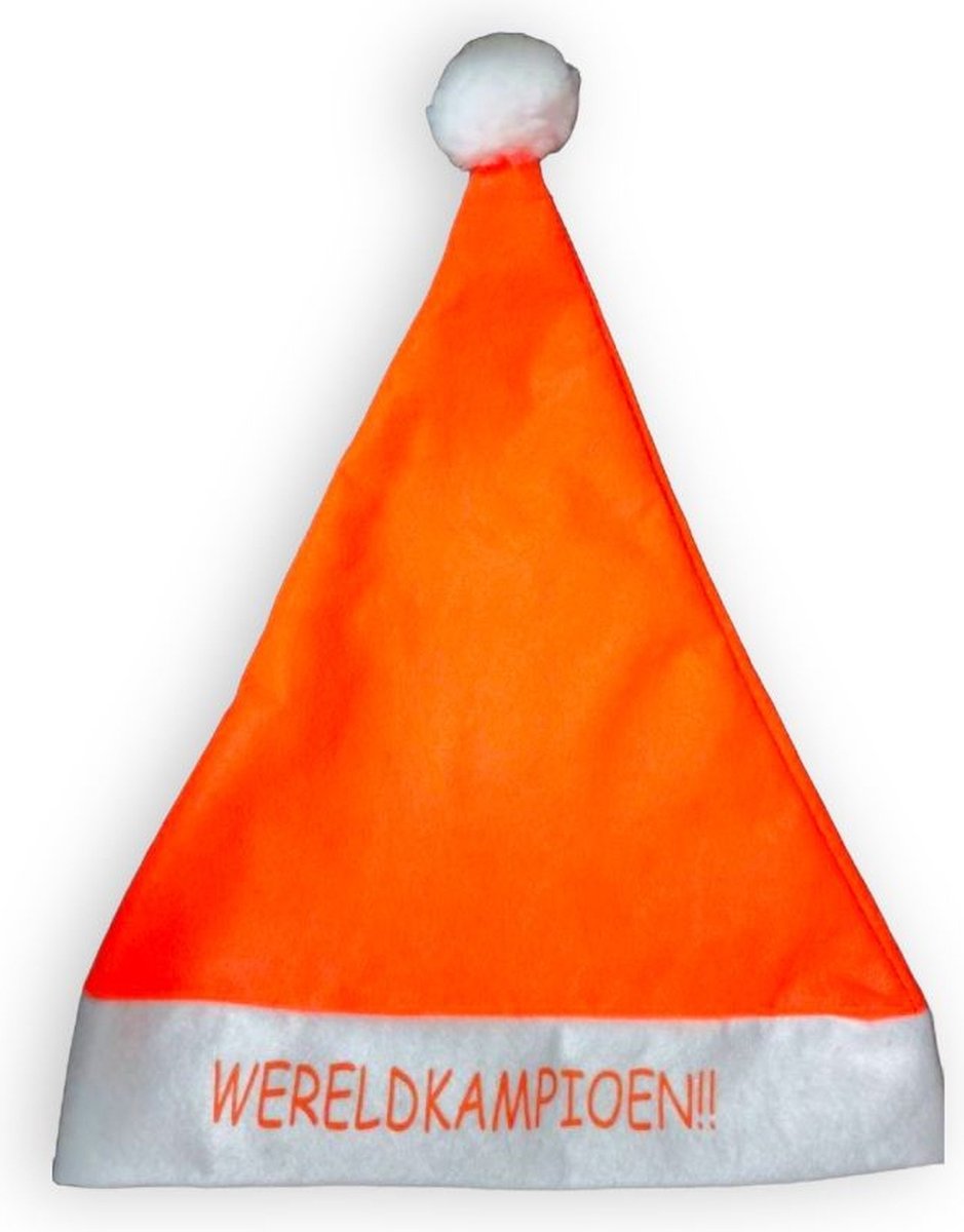 Oranje kerstmuts Wereldkampioen / WK 2022 / Oranje pakket / Oranje decoratie