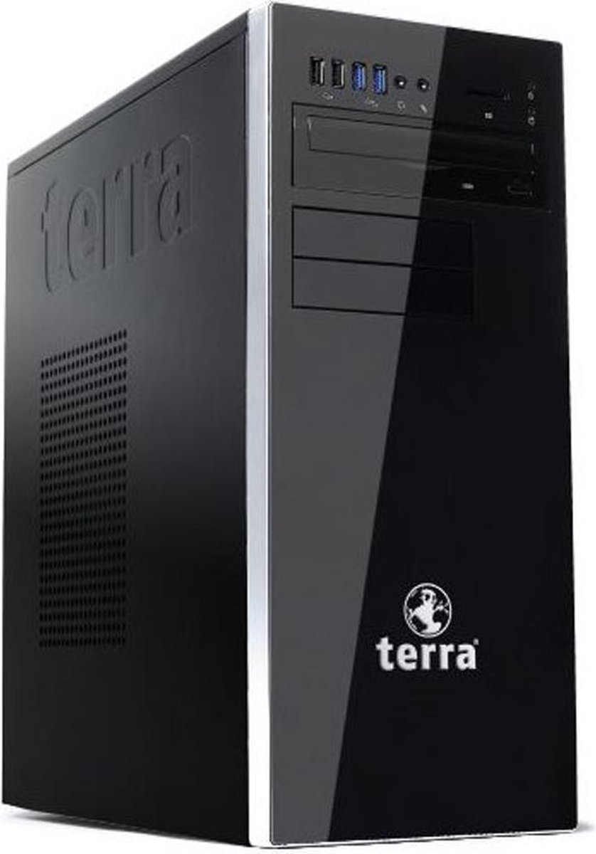 Terra PC-Home 5000, Intel Core i3-10100 3,6GHz Quad Core, 8GB, 512GB SSD en 1.0TB HDD, Intel UHD Graphics 630, DVD±RW, Windows 10 Home