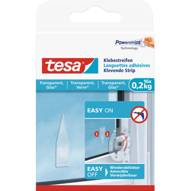 Powerstrips spiegel/ruit Tesa 16 stuks - Tape (klussen)