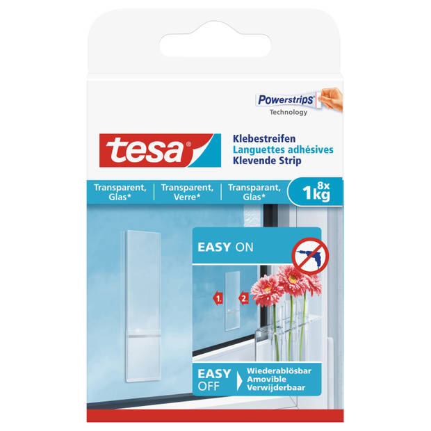 Powerstrips spiegel/ruit Tesa 8 stuks - Tape (klussen)