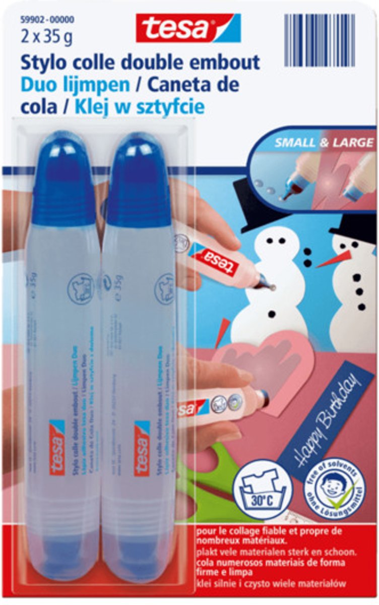 Tesa Glue Pen Duo 2x 35 Gram - Lijm - Hobbylijm - lijmpen -