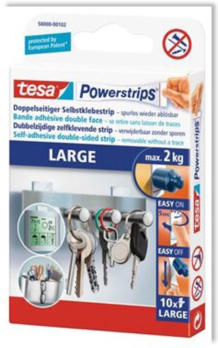 Tesa Powerstrips Large wit