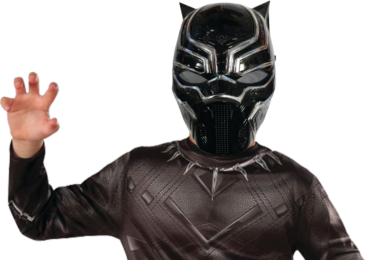 Black Panther™ half masker voor kinderen - Verkleedmasker