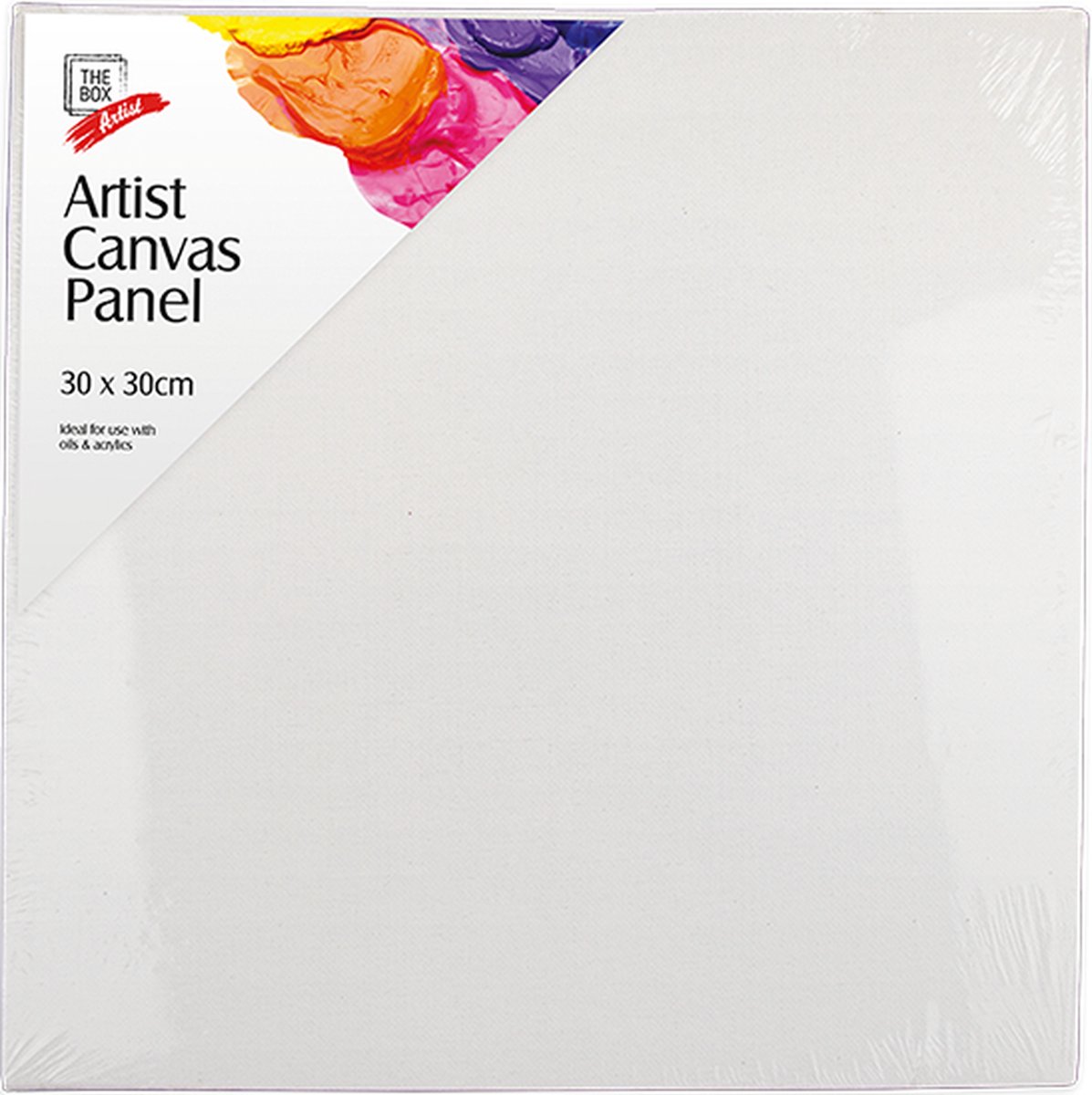 Artiest Canvas Schilderkarton  - Canvas Boards - 30cm x 30cm - Schilderskarton - 3mm dik - Canvas op Karton - wit