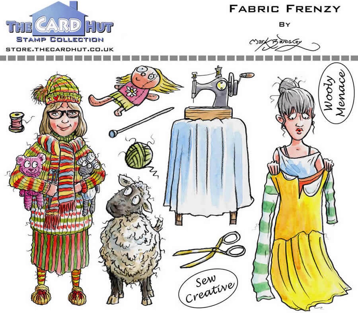 Garden Sheds: Fabric Frenzy Clear Stamps (MBGSFF)