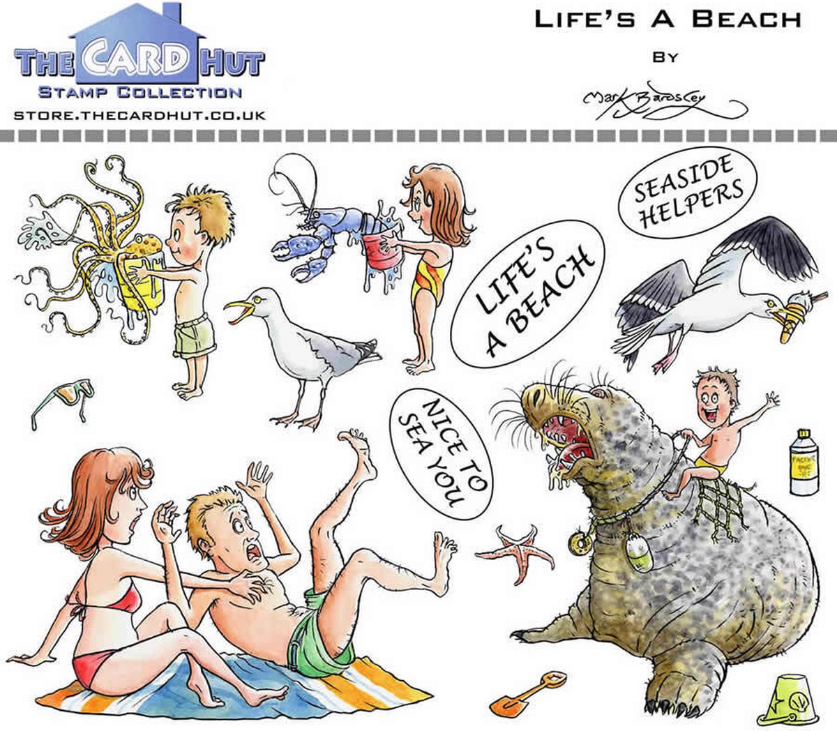 Great Outdoors: Lifes A Beach Clear Stamps (MBGOLB)