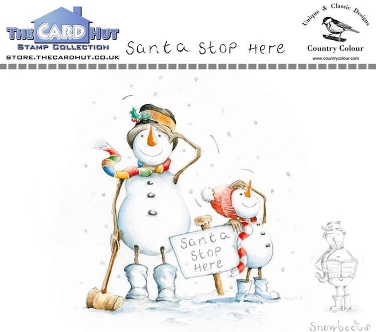 Snowboots: Santa Stop Here Clear Stamps (CCSBSH)