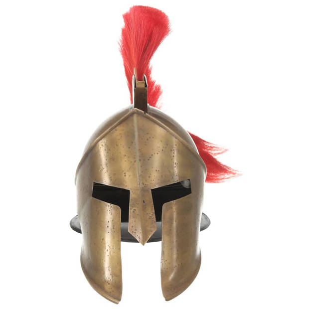 The Living Store Grieks Soldatenhelm - Replica - Antiek-look - 29 x 21 x 40 cm - 18-gauge staal