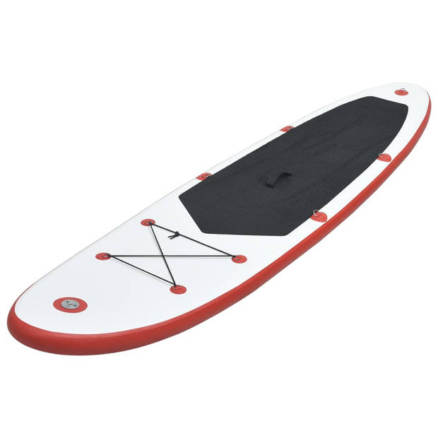   SUP Board - Inflatable Stand Up Paddleboard - 390 x 81 x 10 cm - Red and White - EVA and Aluminium