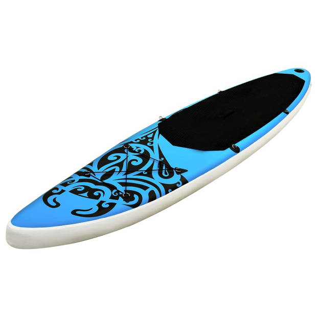 The Living Store SUP Board - Opblaasbaar - 366 x 76 x 15 cm - Blauw