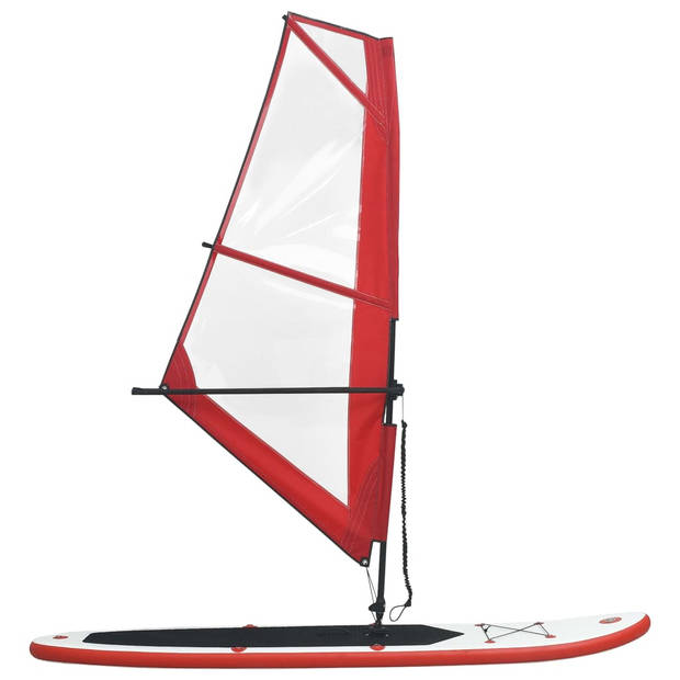   Stand Up Paddleboard - Opblaasbaar - 330 x 72 x 10 cm - Rood en wit - 100 kg draagvermogen