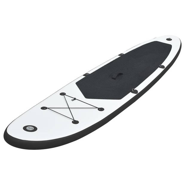 The Living Store Stand Up Paddleboard - Opblaasbaar - 360 x 81 x 10 cm - Geschikt voor volwassenen - Zwart en wit - EVA