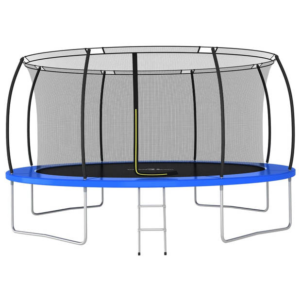 The Living Store Trampoline - Ronde trampolineset met veiligheidsnet en regenhoes - 460 x 80 cm (ø x H) - GS