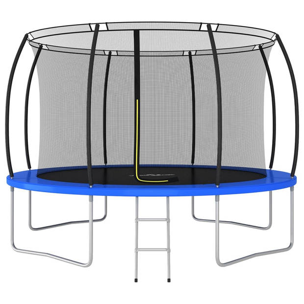 The Living Store Trampoline - Ronde tuintrampoline met veiligheidsnet - 366 x 80 cm - GS gecertificeerd - PVC-vulling -