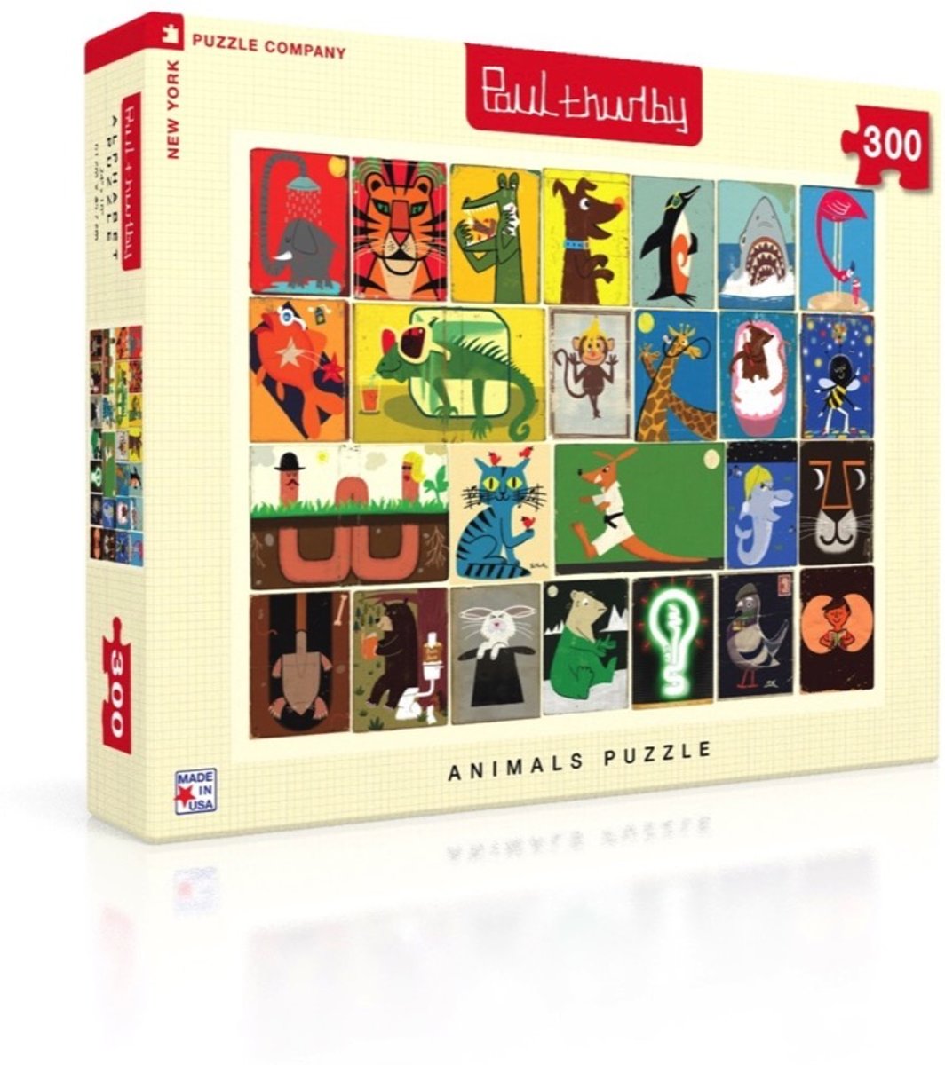 Animal Collage - NYPC Paul Thurlby Collectie Puzzel 300 Stukjes