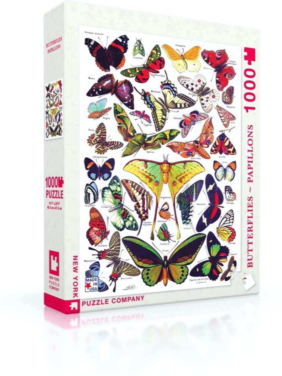 Butterflies ~ Papillons - NYPC Vintage Images Collectie Puzzel 1000 Stukjes