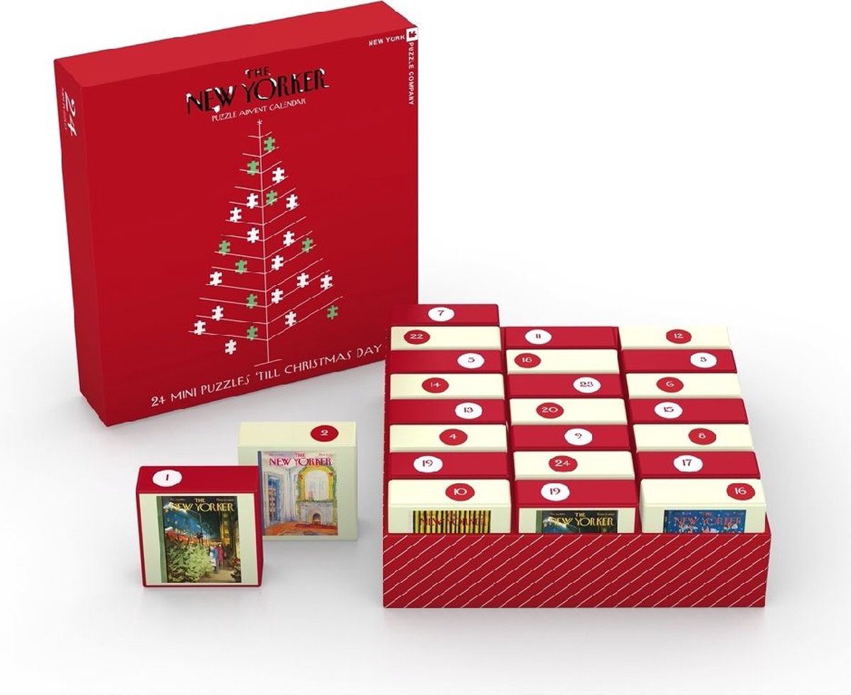 New York Puzzle Company New Yorker Advent Calendar - 24 mini puzzles