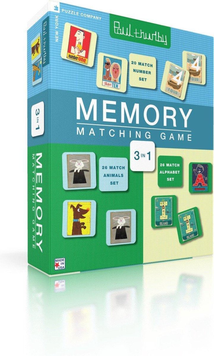 Paul Thurlby 3 in 1 Memory Spel