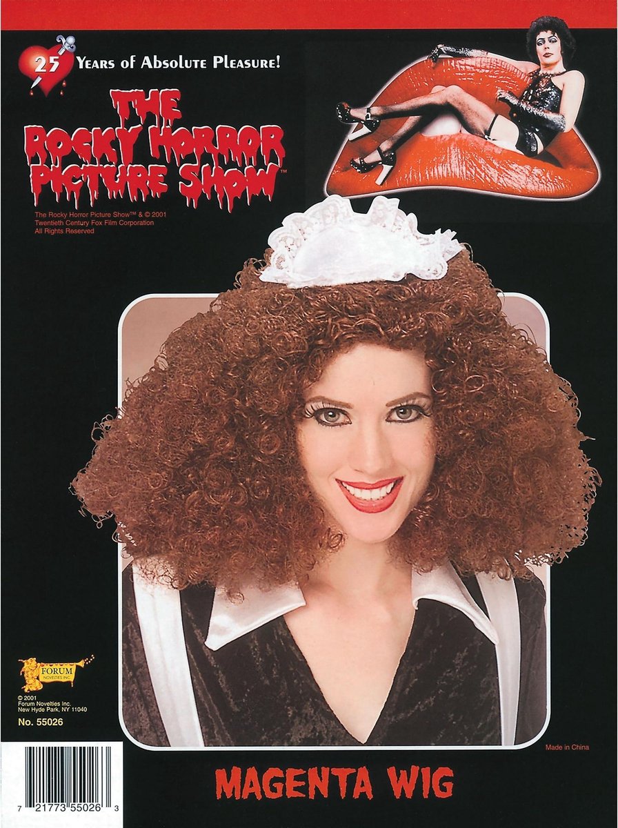 The Rocky Horror Picture Show Vrouwen/dames Magenta-pruik (Bruin)