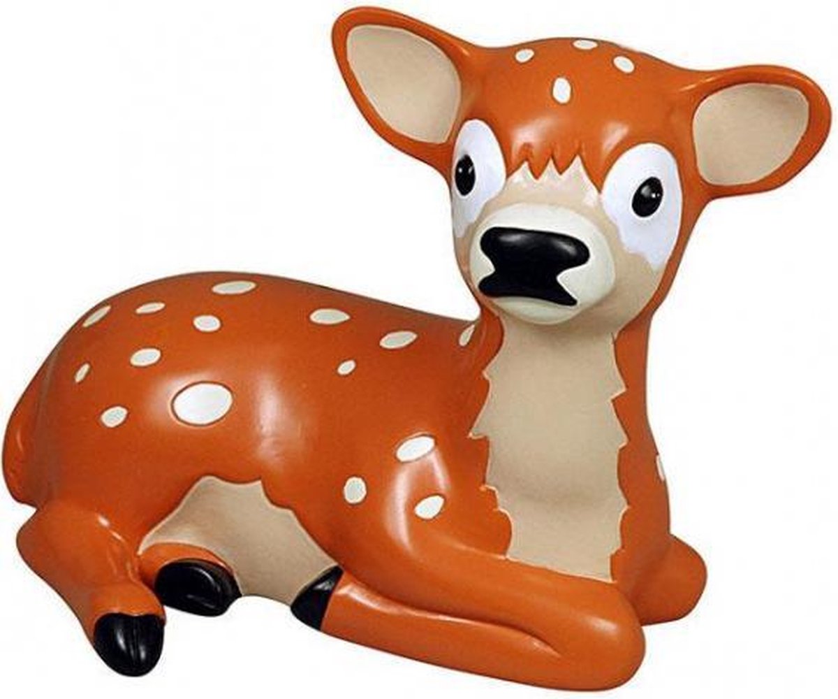 spaarpot Deer junior 20,5 x 12 x 14 cm polystone bruin