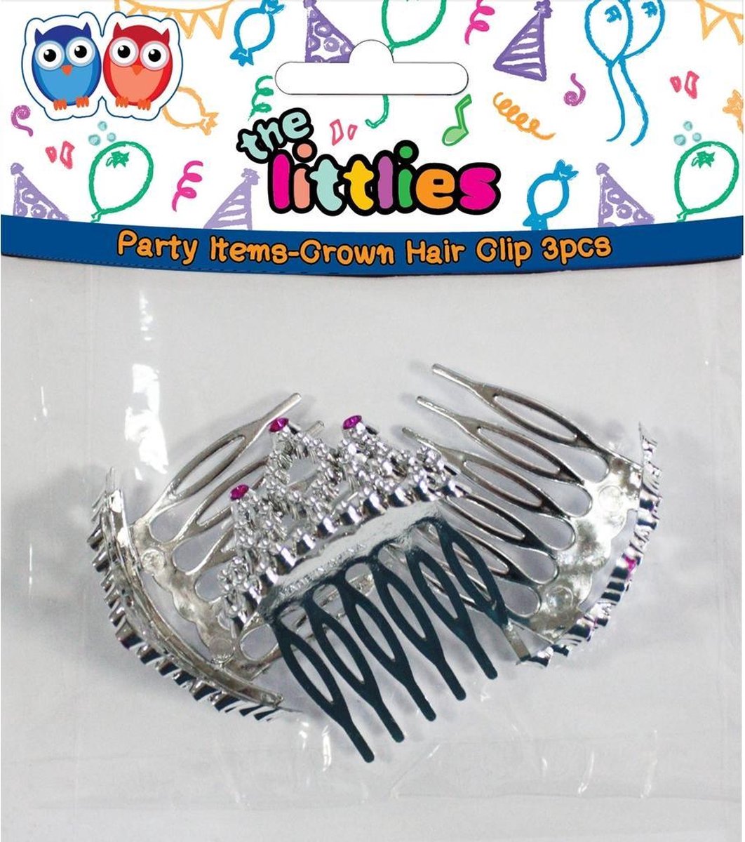 The Littlies Haarclipjes Zilver/roze 3 Stuks