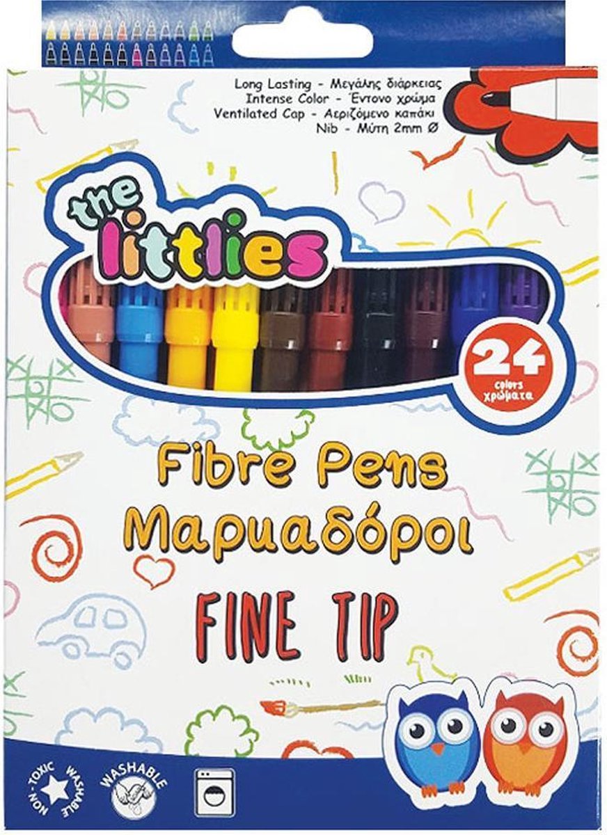 The Littlies Viltstiften Fijne Tip Junior 2 Mm 24-delig