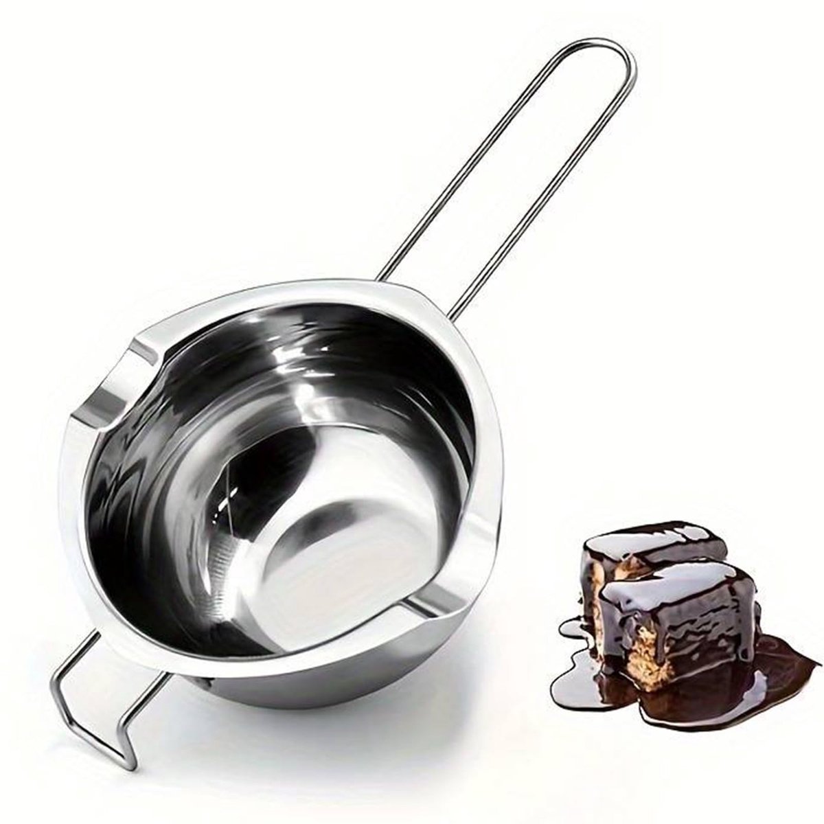   ® Roestvrij Stalen Smeltpot voor Chocolade, Kaarsen en Meer - 600 ml Capaciteit