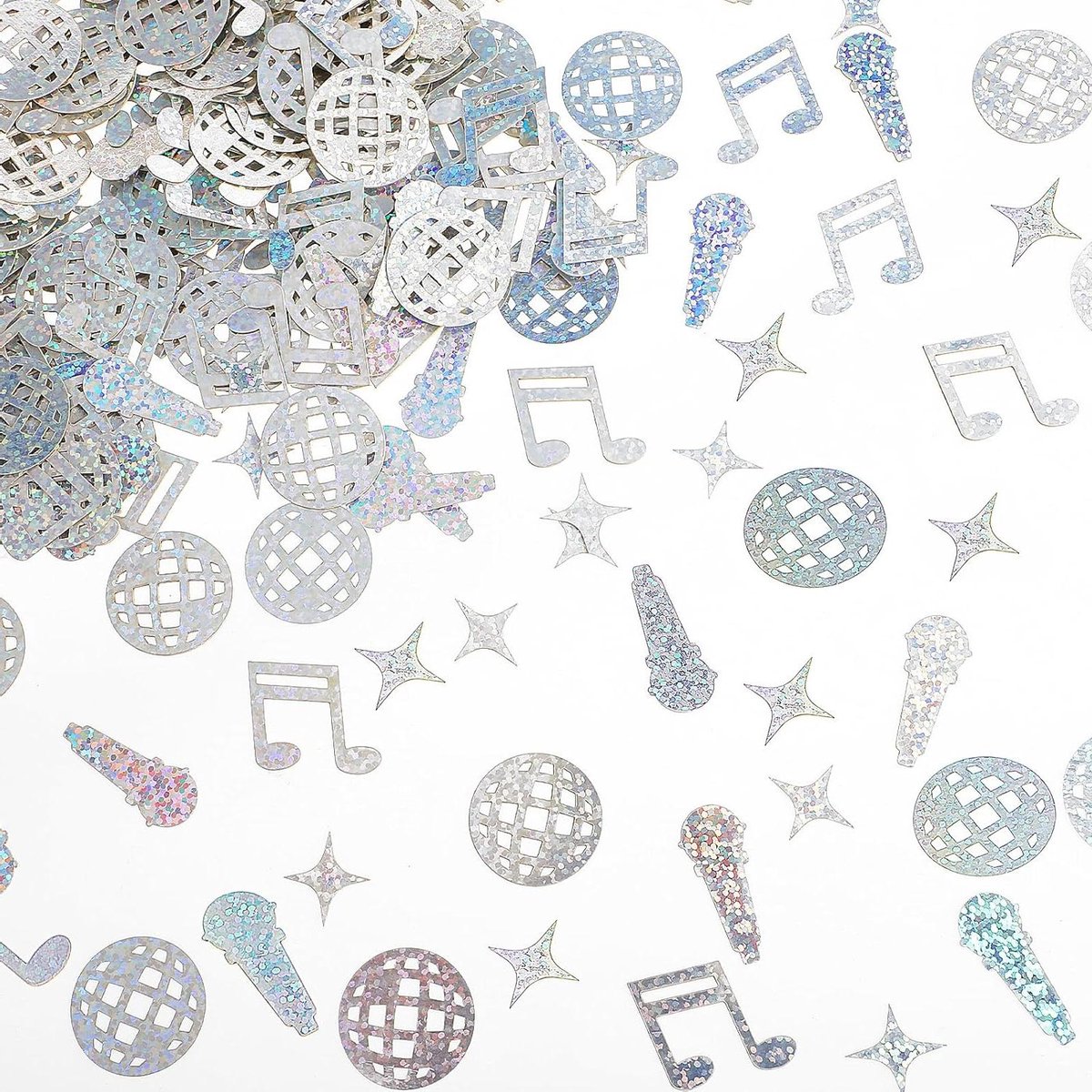 Thelau - 240 stuks feestconfetti - glinsterende tafeldecoratie voor feestjes - muziekthema - sterren - verjaardagen en bruiloften