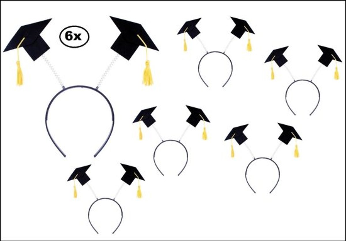 12x Diadeem afstudeerhoedjes