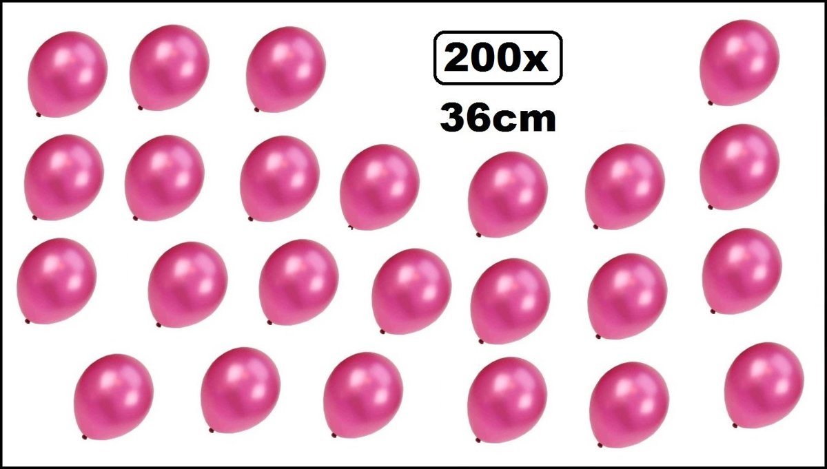 200x Super kwaliteit ballonnen metallic pink 36cm