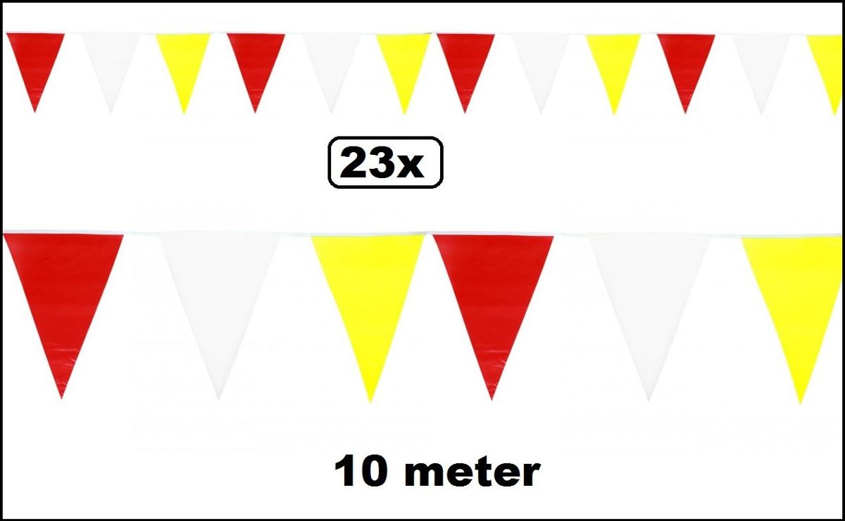 23x   rood/wit/geel 10 meter