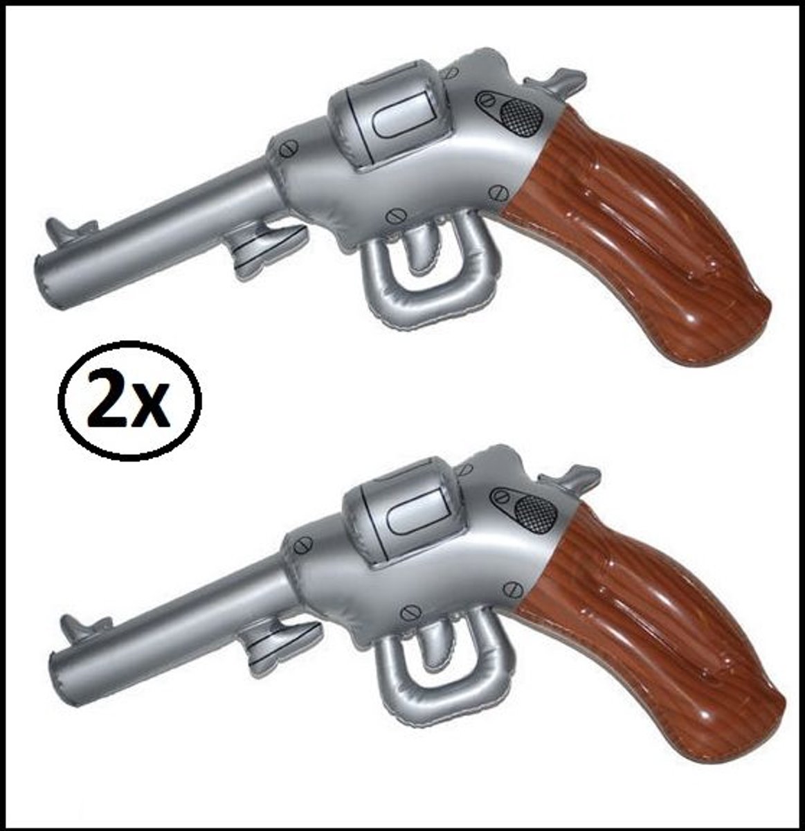 2x Opblaas revolver 50cm